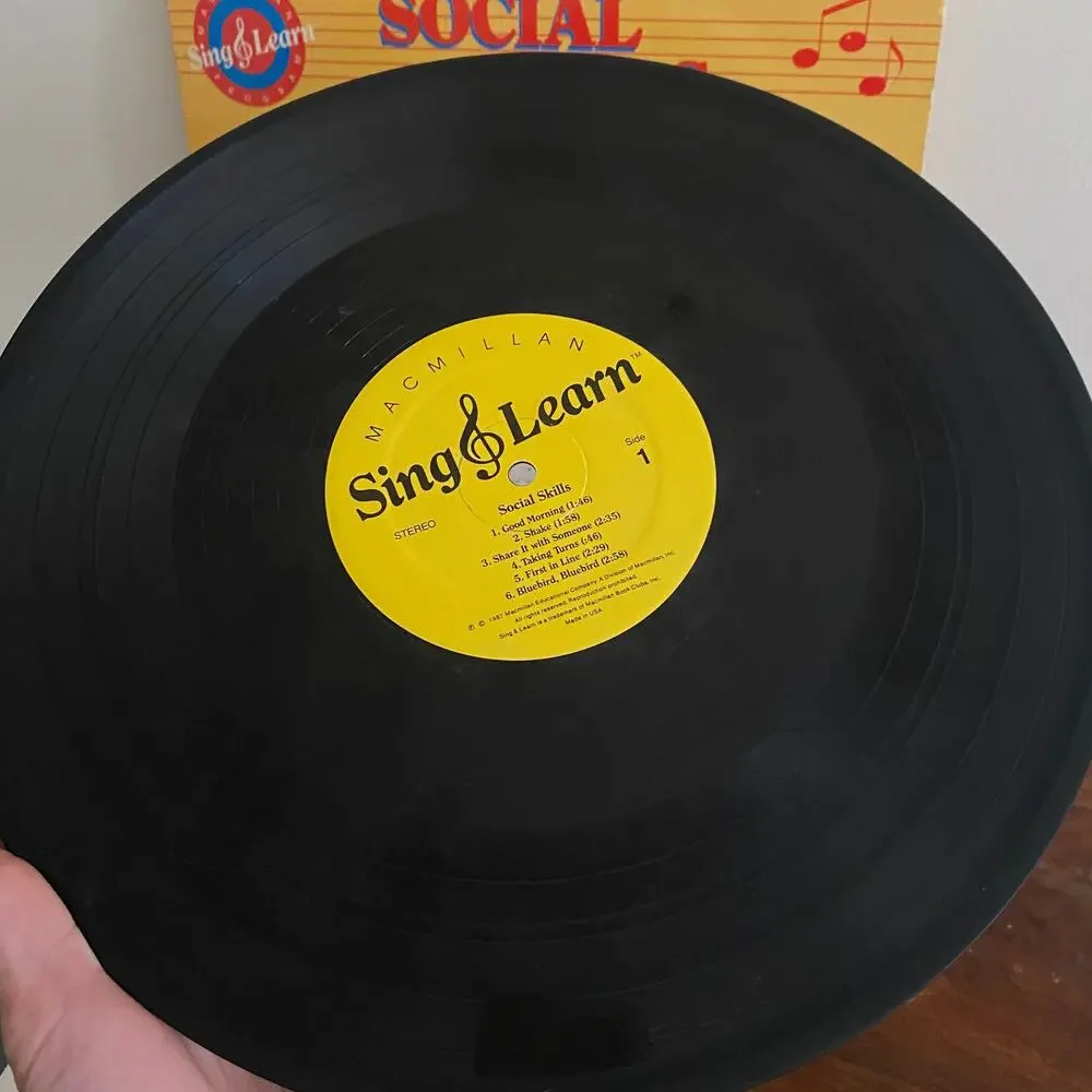 Vintage 1987 Social Skills Sing & Learn Vinyl Record